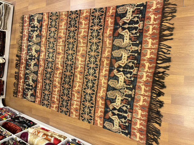 Antique handwoven warp ikat - men’s cloth ,
from East Sumba Indonesia,244 x 154 cm                   
