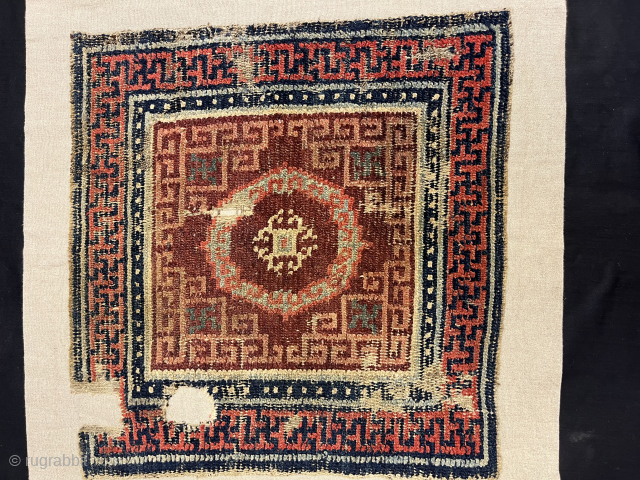 Antique Tibeten rug fragment 66x63 cm