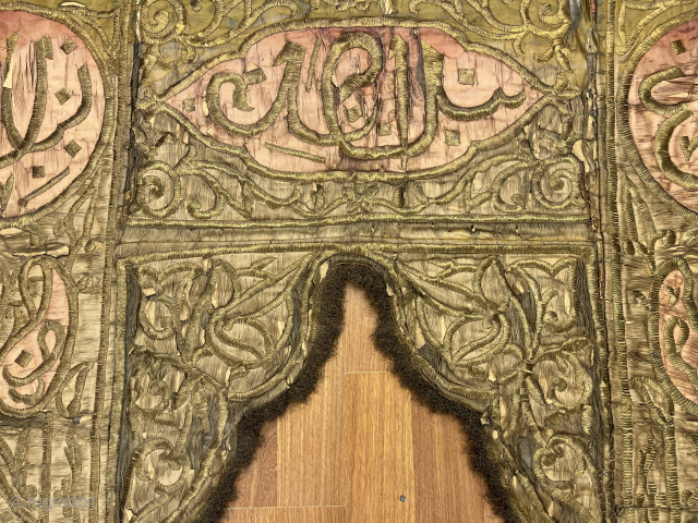 Early 19 century ottoman gold and silver thread work,
door hanging ,275 x 170 cm