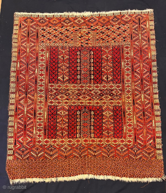 Antique turkmen ensi rug ,132x117 cm                           