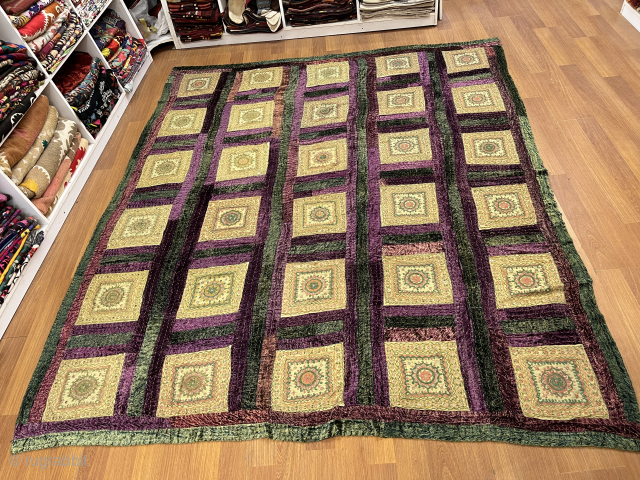 Antique Zoroastrian textile, from indian ,
260x215 cm