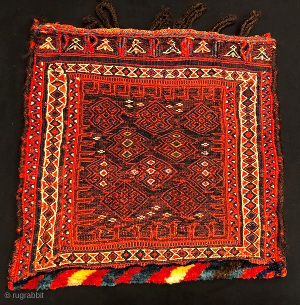 Antique bahtiyari kurdish bag face, 50x50 cm                          