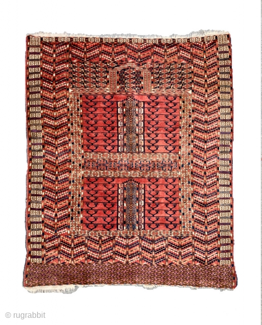 Turkoman Tekke Ensi, 109x132 cm, great weave, superb condition.                        