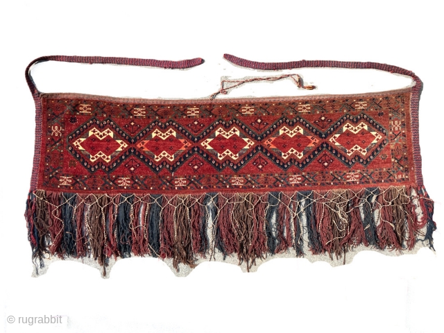 Turkmen Ersari Beshir Torba, 178x44 cm, 1900. Excellent condition, shiny colors!                      