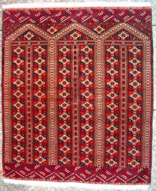 Nr 39017 Tekke, several prayer rug, tachte arus, 126x109cm                        