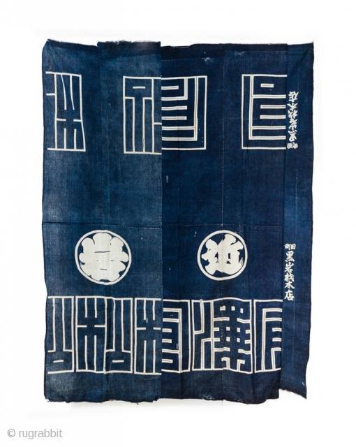This is a boro futon cover, made up indigo dyed cottons that are first cut into re-usable pieces, and then patched together. 

As was customary in old Japan, cloth was recycled and  ...
