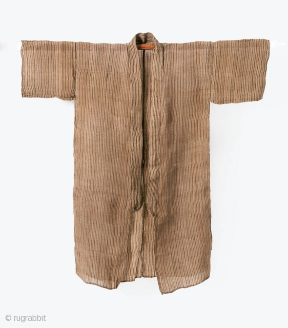 This is an Antique Japanese Bashofu Noragi, Banana Fiber Work Jacket

This is an antique striped bashofu noragi, or work jacket.

Kijōka-bashōfu is the Japanese craft of making cloth from the bashō or Japanese  ...