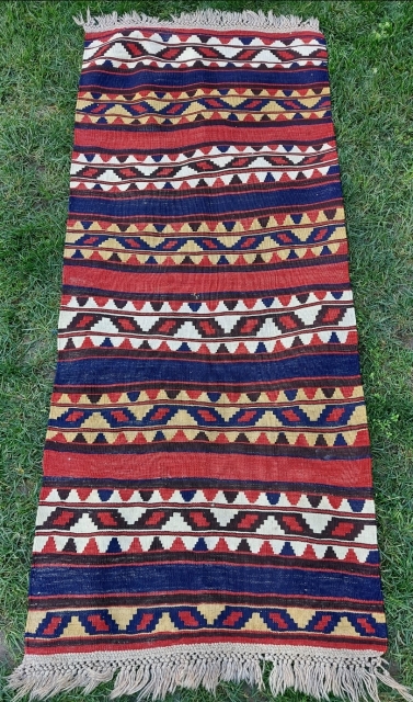 Early 20.th Century Caucasian Kilim size 93 x 216 cm                       