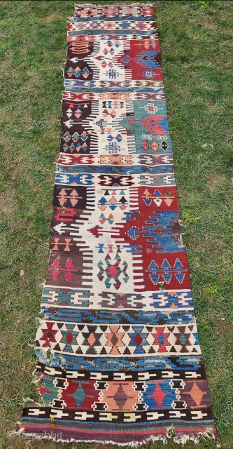 19th.Century Anatolia Sivrihisar Kilim size:75 x 300 cm                         