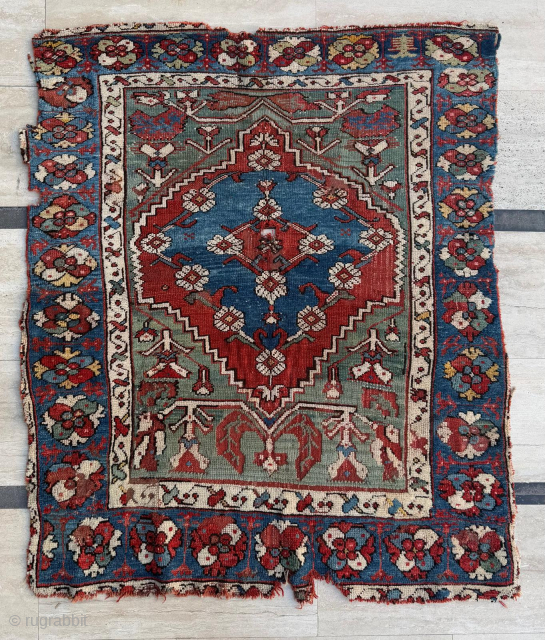 Middle of the 19th Century Bergama Rug, size 108x125 cm                       