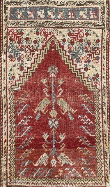 Selendi Prayer Rug Circa 1850 size 140x183                          