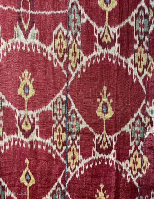 Uzbek ikat panel. 19th century.  202x91cm                          