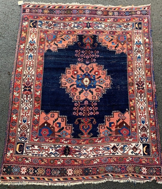 Charming Afshar village rug, late 19th century.                          