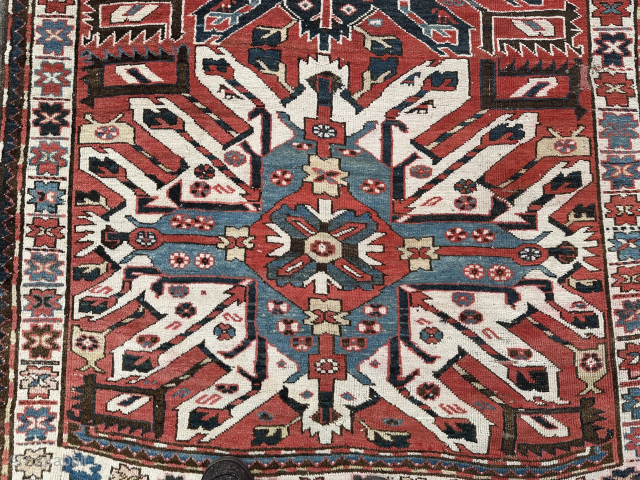Eagle kazak. Circa 1900. Decent pile with no repairs.                        
