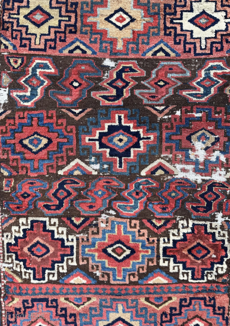 Unusual north west Persian tribal runner. 280x80cm. Cotton foundation. Complete. Email owenrugs@gmail.com                     
