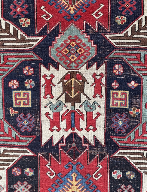 Fine antique Karabagh kazak rug. 19th century. Good condition with no repairs. Some slight corrosion to the field.
Email enquiries to owenrugs@gmail.com            