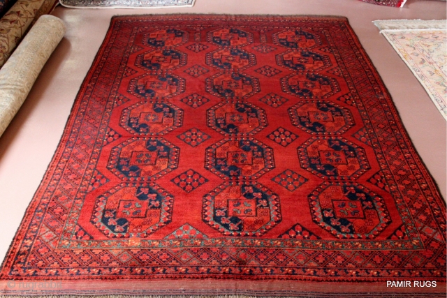 Antique Turkmen Ersari.
Elephant foot design Turkmen Rug.
Rust Color
on Sale only $1,999
For more information Please visit the link bellow. 
http://elegantorientalrugs.com/antique-rugs/8-x-10-antique-turkmen-ersari-rug-turkomen-              