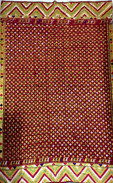 Vintage phulkari from east Punjab India from Badal district of Punjab india                     