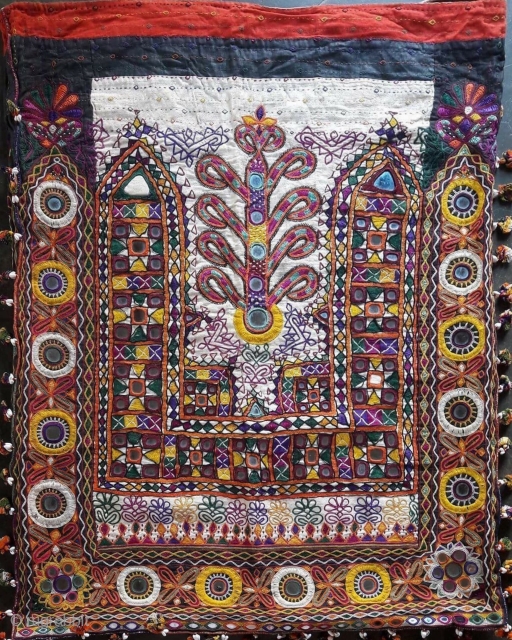 Vintage dowry bag of Rabari community from Kutch region Gujrat India the size of the Kutchi dowry bag is 29 inches X 22 inches         