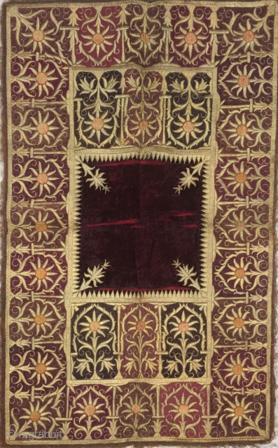 Bichyat velvet kala batu work from the royals of Lucknow Uttar Pradesh india used in their  court .the bichyat is rare to find in this good condition and size mainly find  ...