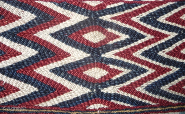 antique tibetan split ply textile (not woven on a loom, so it is weftless). these textiles are not really uncommon but it seems that they were never produced in great number. mostly  ...