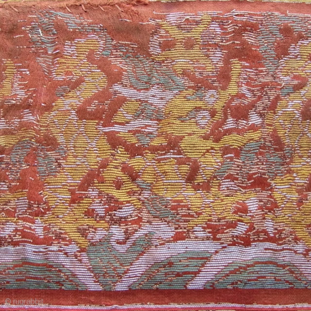 16th c silk brocade fragment. ming era china.                         