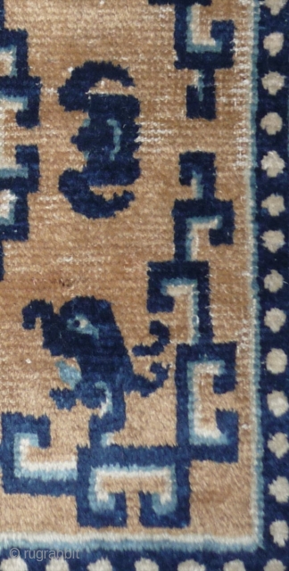 pair of early ningxia square with narrow pearl border. china, first half 18th c.                   