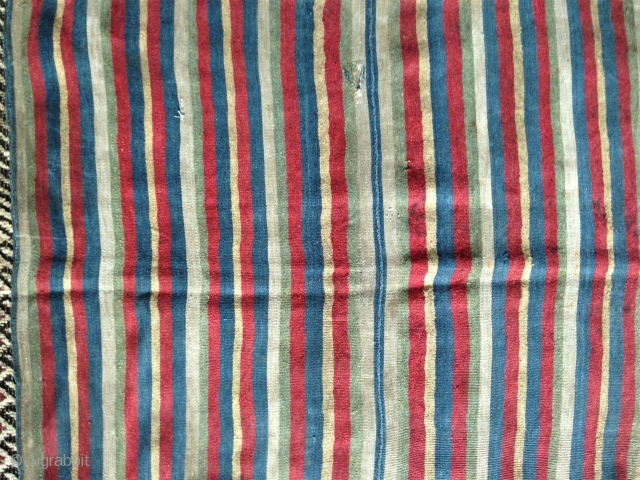 fantastic extremly rare early tibetan nomadic blanket. this is the only piece i know enterely made of silk. i say early because many facts lead to think of an early date prior  ...