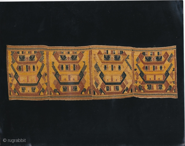 Indonesian textiles 
Indonesia 019; Tampan, important ceremonial cloth, supplementary weft weave, approximately late 19th century.                  