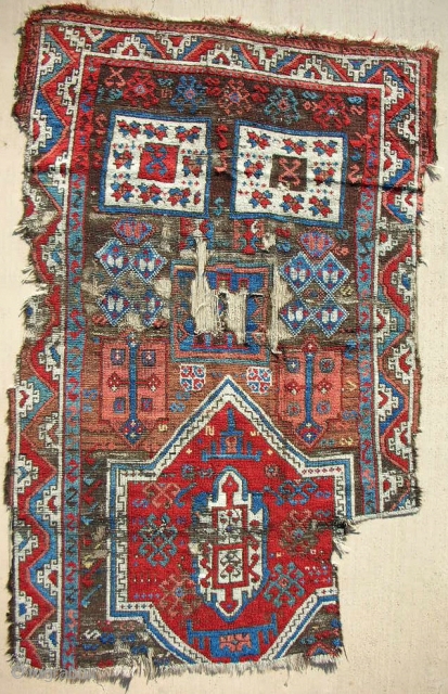 Early East Anatolian Kurdish rug fragment                           