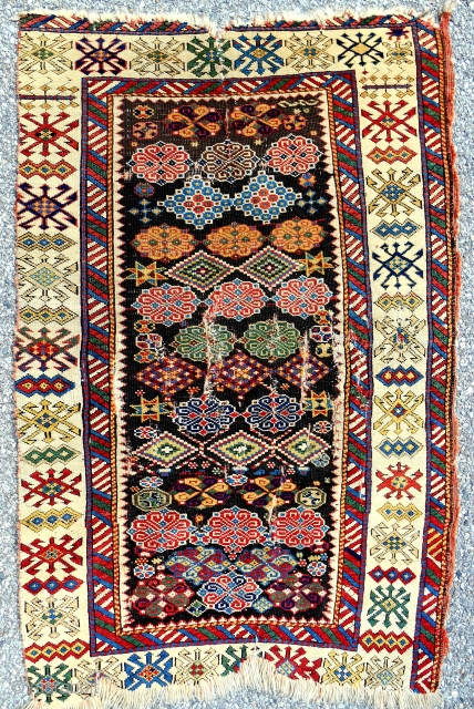 Unique Caucasian kuba rug. c.1850.                            