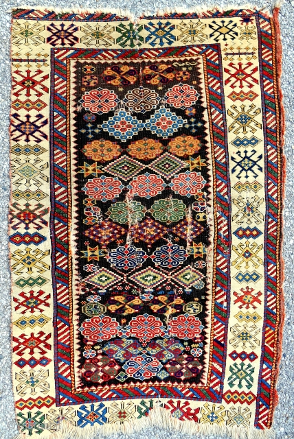 Unique Caucasian kuba rug. c.1850.                            