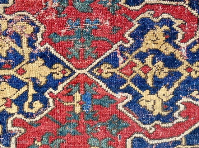 16th c. Anatolian Star Ushak rug fragment. (Detail) Please email me directly: patrickpouler@gmail.com                    