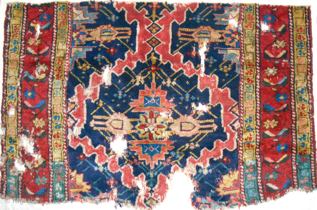 Fragment of an Armenian Karabagh rug. Mid 19th c. or earlier. Full pile! One of the best of the type. Email: patrickpouler@gmail.com           
