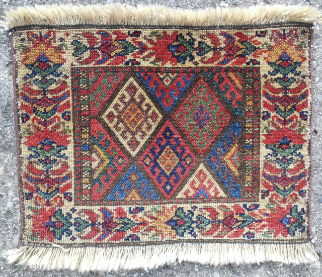 Jaff Kurdish bagface with a very impressive white border. Unusual and pretty.                     