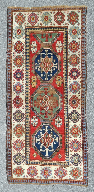 Gendje Azerbaijan rug in pretty good condition. C. 1880.                        