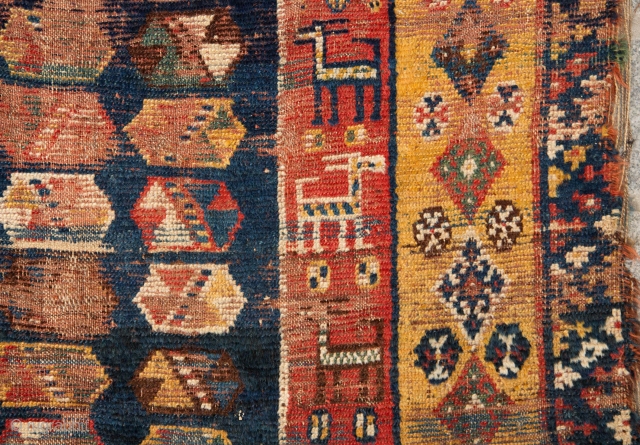 Very cool early Persian Lori rug fragment.(68" x 45"). Unique??                       