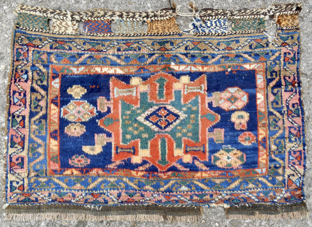 Interesting and bold 19th c. South Persian bagface. Never seen another. Good soft, silky pile and condition. Best color! Please Email: patrickpouler@gmail.com           