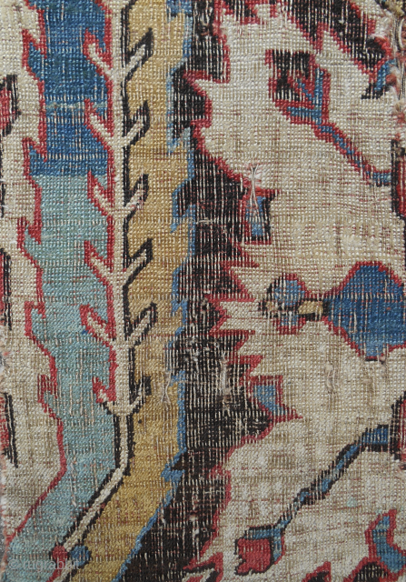 17th c. Caucasian Dragon carpet fragment. Extraordinarily rare!  15 x 24". Please email: patrickpouler@gmail.com                  