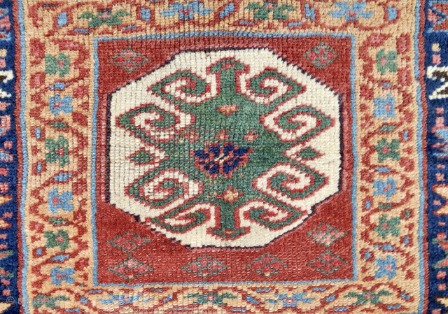 C. 1870 Exquisite Persian Varamin bagface. 19" x 15". Thin and fine. Crystal clear color! Rare, graceful and elegant design.  Please email: patrickpouler@gmail.com         