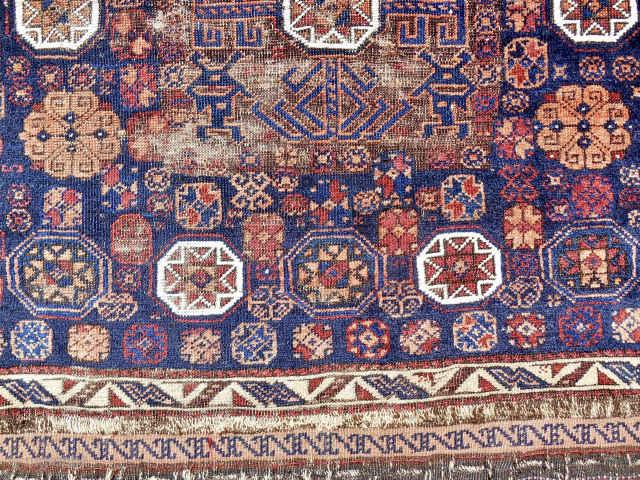Spectacular large Baluch bagface. (34"x38"). I have sold dozens of these over the last 40 years but this is certainly the BEST i have ever offered. Circa 1850 or older. Thin and  ...