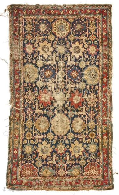 18th c. Caucasian Afshan small rug.(about 3.5 x 6.5ft). Complete. Ex James Dixon collection. Rare indeed esp. because of small size. Please email: patrickpouler@gmail.com         