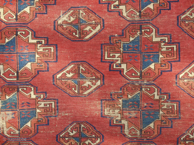 Rare 18th c. Turkoman Salor chuval fragment. 83 cm x 66 cm. Super fine. Comments from expert facebook group.  Email: patrickpouler@gmail.com           