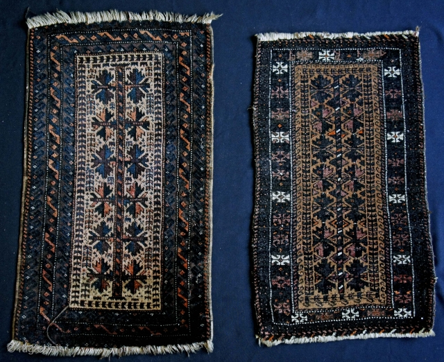  Baluch Balisht one or two together 90x52 and 80x46 cm 
the one on the right was sold, thank you

             