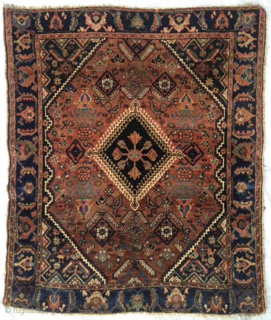 Afshar carpet.

114 x 135 cm/ 3' 9''x 4' 5''                        