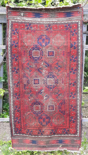 Starry Baluch with kilims.
Like Boucher's plate 46 but with nicer rosette border. Quainat?
                    