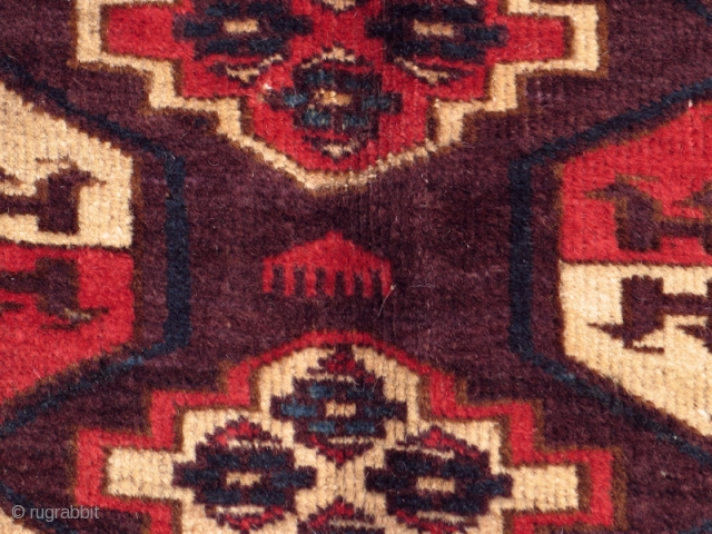 Chodor main carpet from the second quarter of the 19th
century with exceptional colors and a sublime abrash--
in excellent condition. (7'5" X 12'3")           