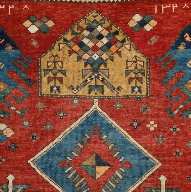 Shamkir/Tovuz rug with a free soul! wonderful opened, floating atmosphere….. Real, non-commercial village work of art with individual way of using the tradition. Note the slight border, which kept its visual power  ...