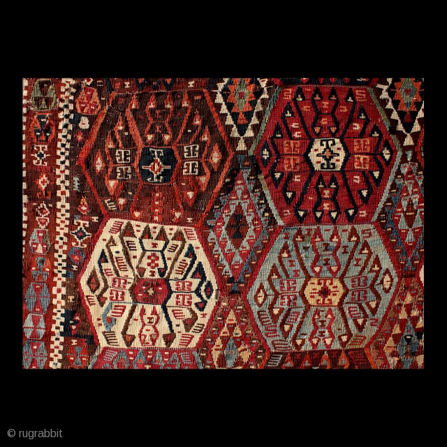 "The artist is concerned not with a single focal point but with the unfolding of many layers of movement within a fluid language of images." Una Johnson Kagizman kilim, East Anatolia, 19th  ...