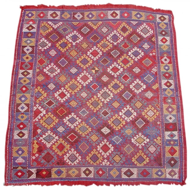 South Caucasian Verneh,  
Good natural colors including two reds and a double-dyed green. 
Good varied drawing, certainly not a cookie-cutter rendition of elements.
Some wear but generally good condition. 
 (size =  ...